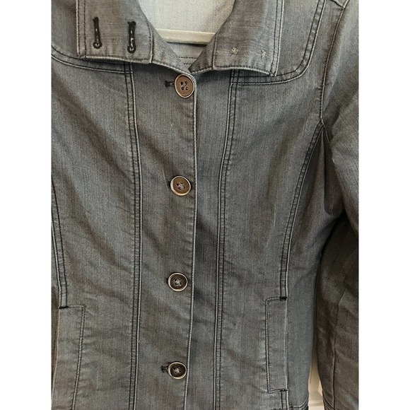 prAna Women's‎ Kara Dark Grey Jean Jacket Size Small - Picture 3 of 7